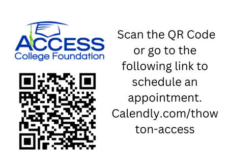  Scan the QR Code or go to the following link to schedule an appointment. Calendly.com/thowton-access