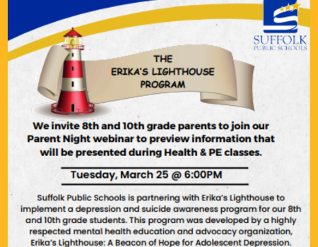  The Erika's Lighthouse Program 2025 Tuesday, March 25 @ 6:00PM