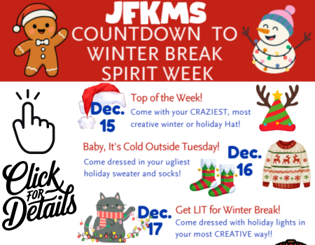 Countdown to Winter Break Spirit Week